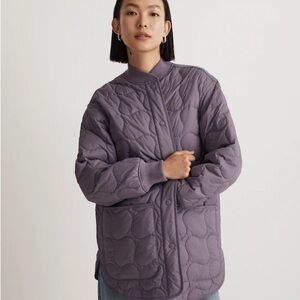 Madewell Women's Quilted Puffer Jacket - Purple